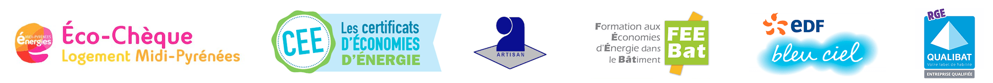 Eco-cheque logement, Certificats d'économie d'energie, RGE qualibat, Formation aux économie d'énergie dans le bâtiment